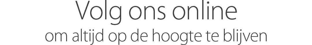 Volg ons online.
